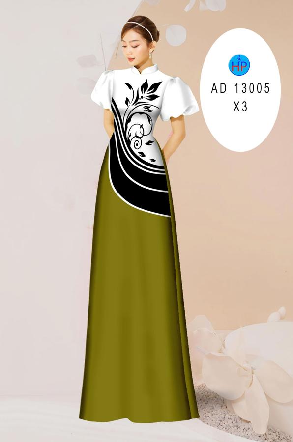 Vải Áo Dài Hoa In 3D AD 13005 8